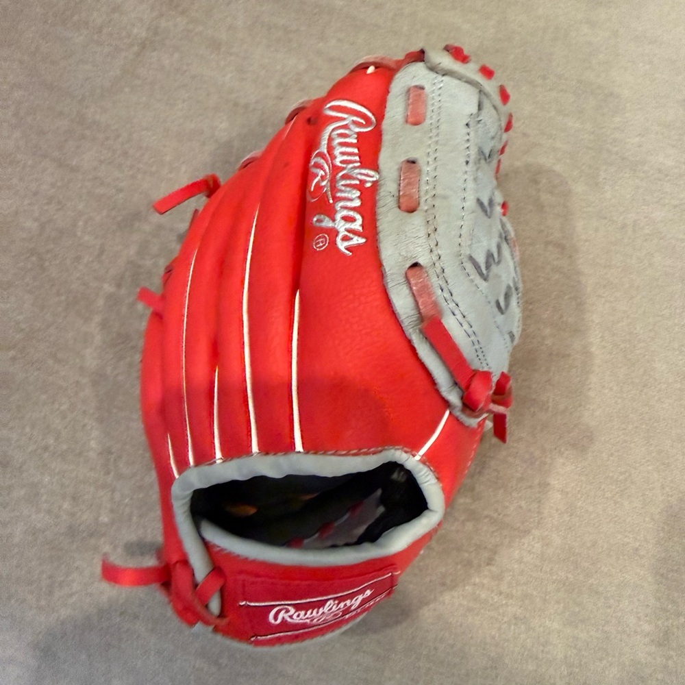 Rawlings Acuna White and Red Leather Baseball Glove